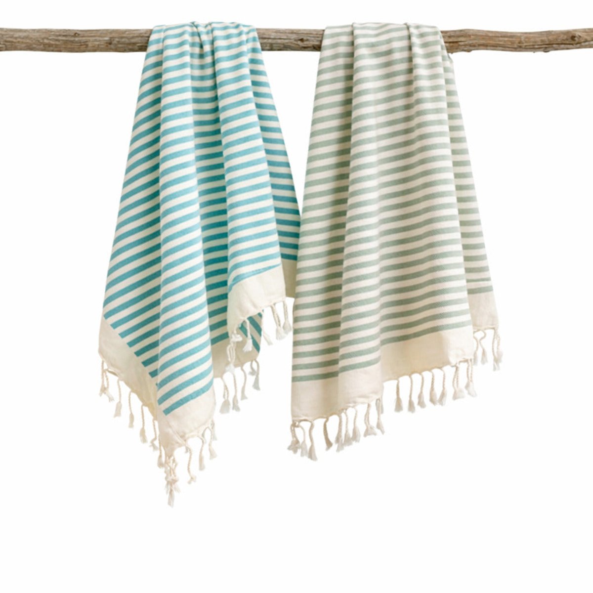 Lot de 2 foutas coton HOSSEGOR les verts, FEBRONIE