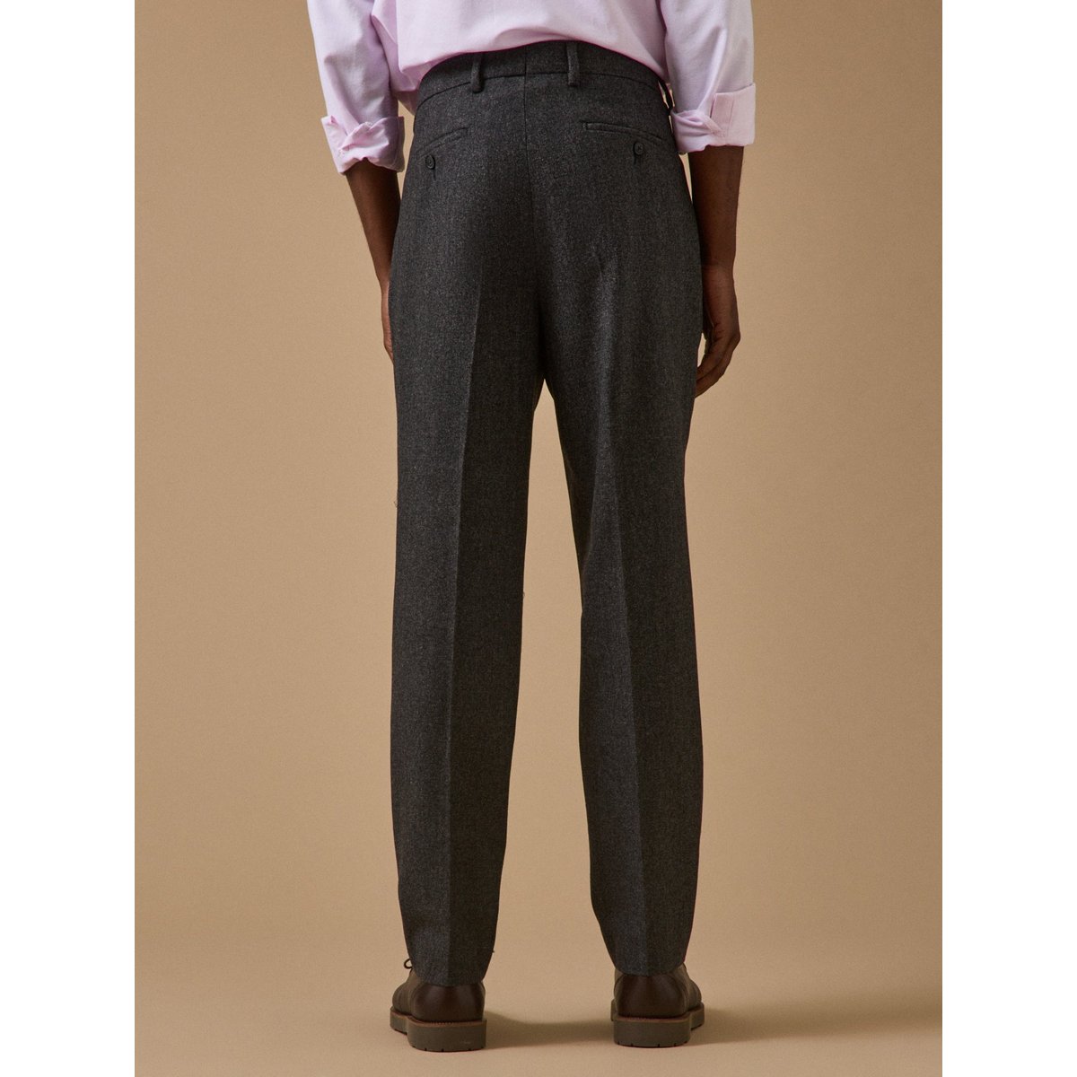 Pantalon lainage caviar gris flannel, CYRILLUS