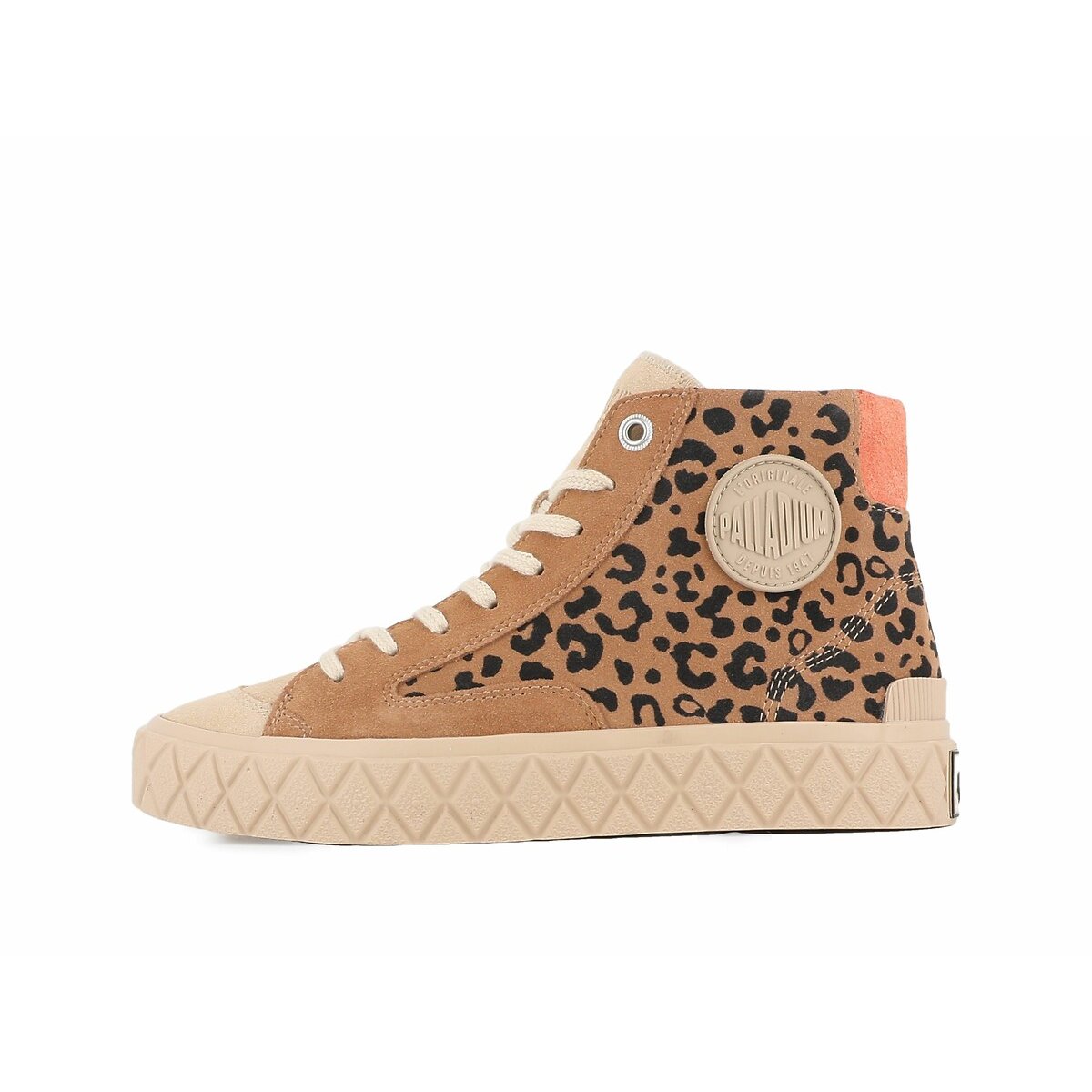 Baskets Palla Ace Chukka en cuir léopard, PALLADIUM