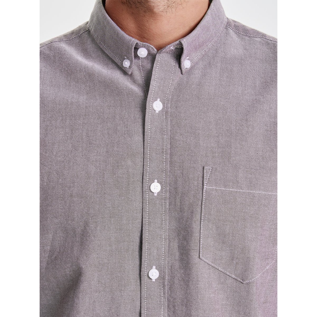 Chemise Oxford white, ONLY & SONS