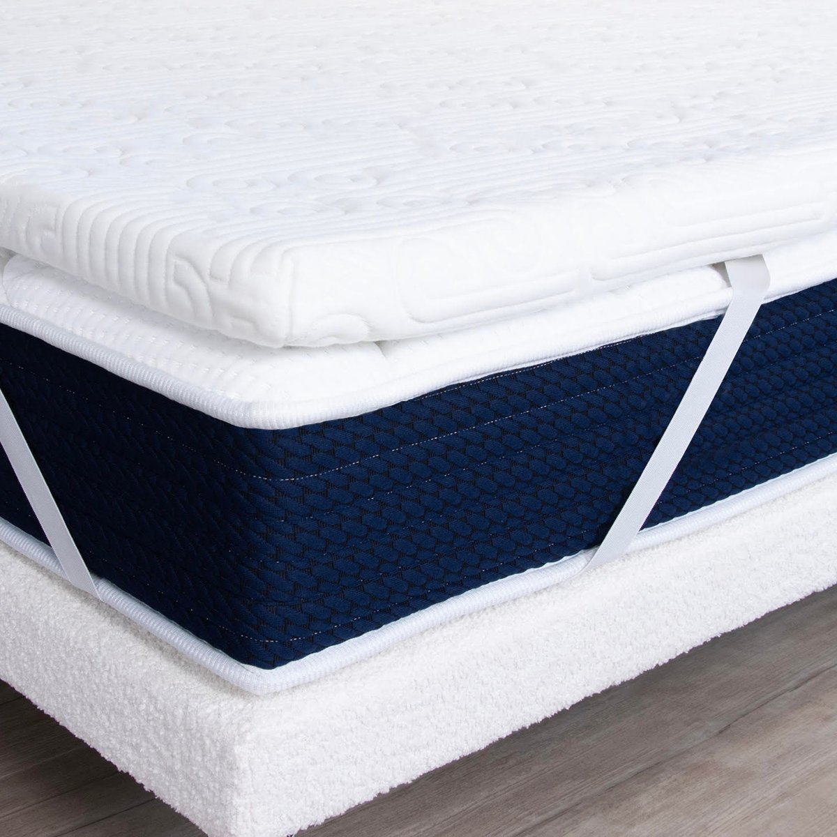 Surmatelas latex moelleux blanc, DUNLOPILLO