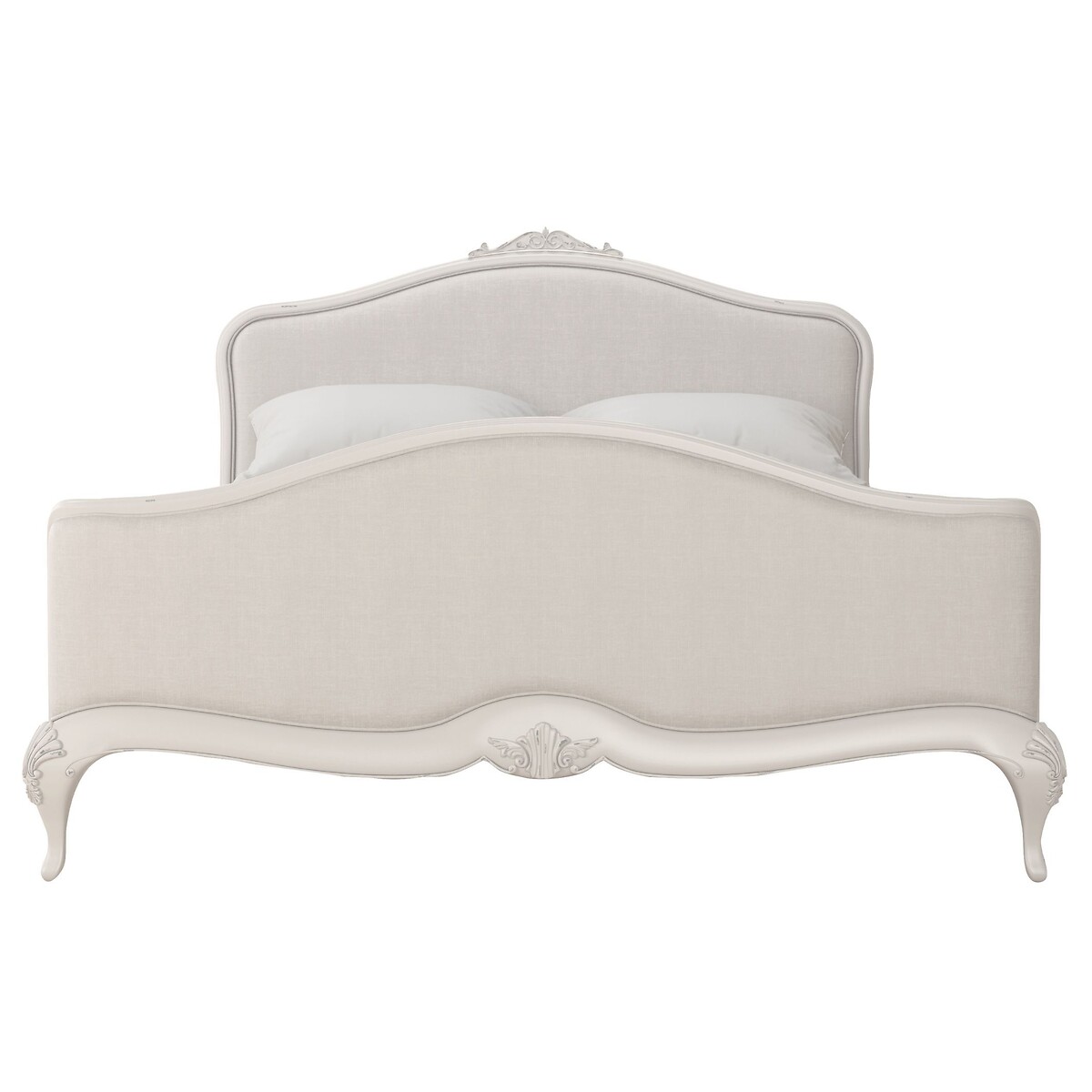 Etienne French-Vintage Upholstered Bed grey white , WILLIS & GAMBIER