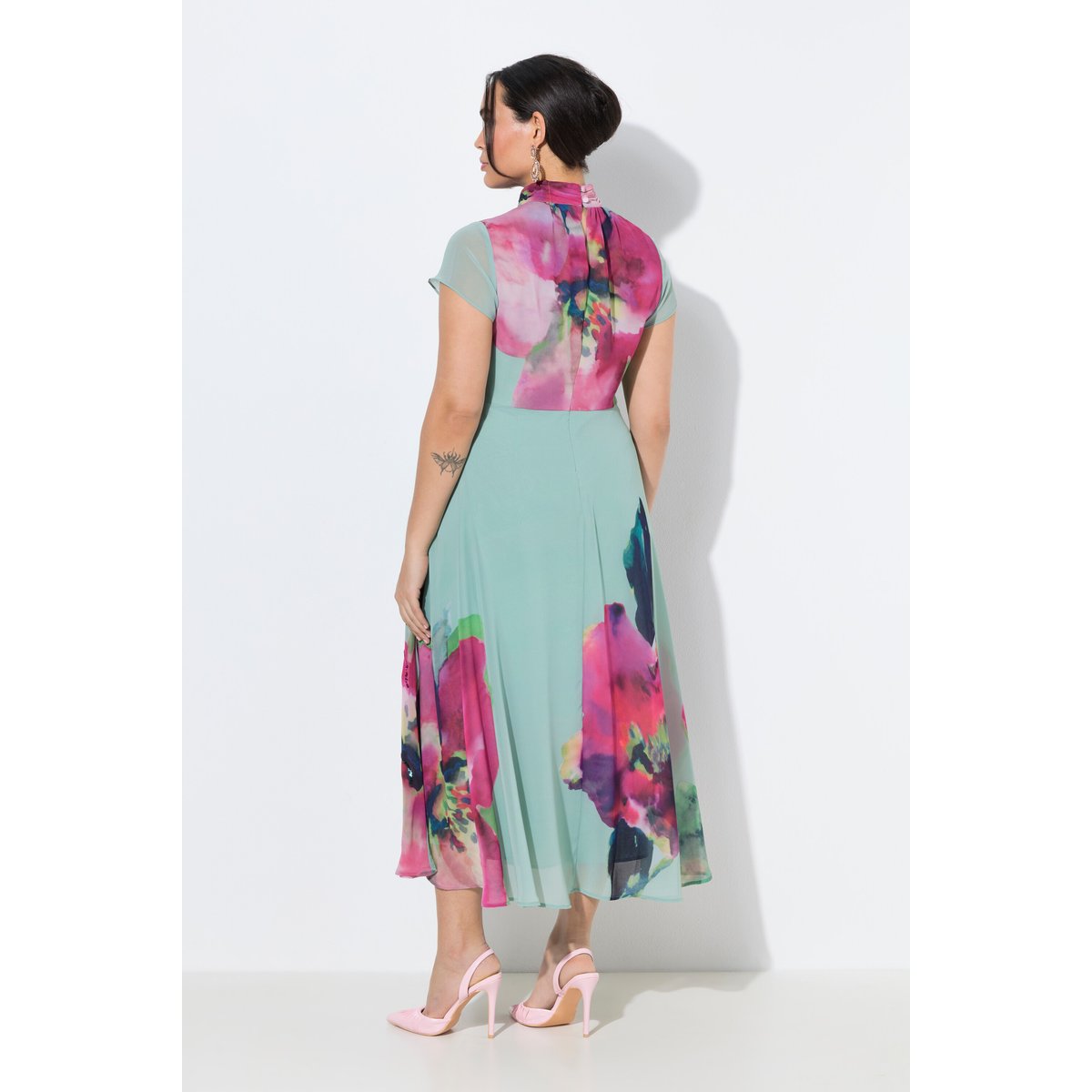 Robe maxi sans manches, col montant baie, ULLA POPKEN