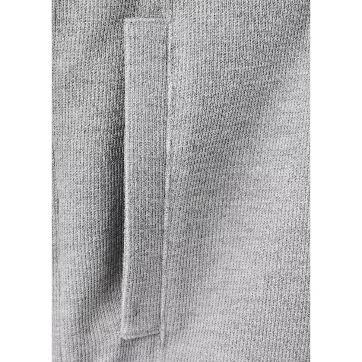 Sweat-shirt capuche texture gris chiné clair, MANGO MAN