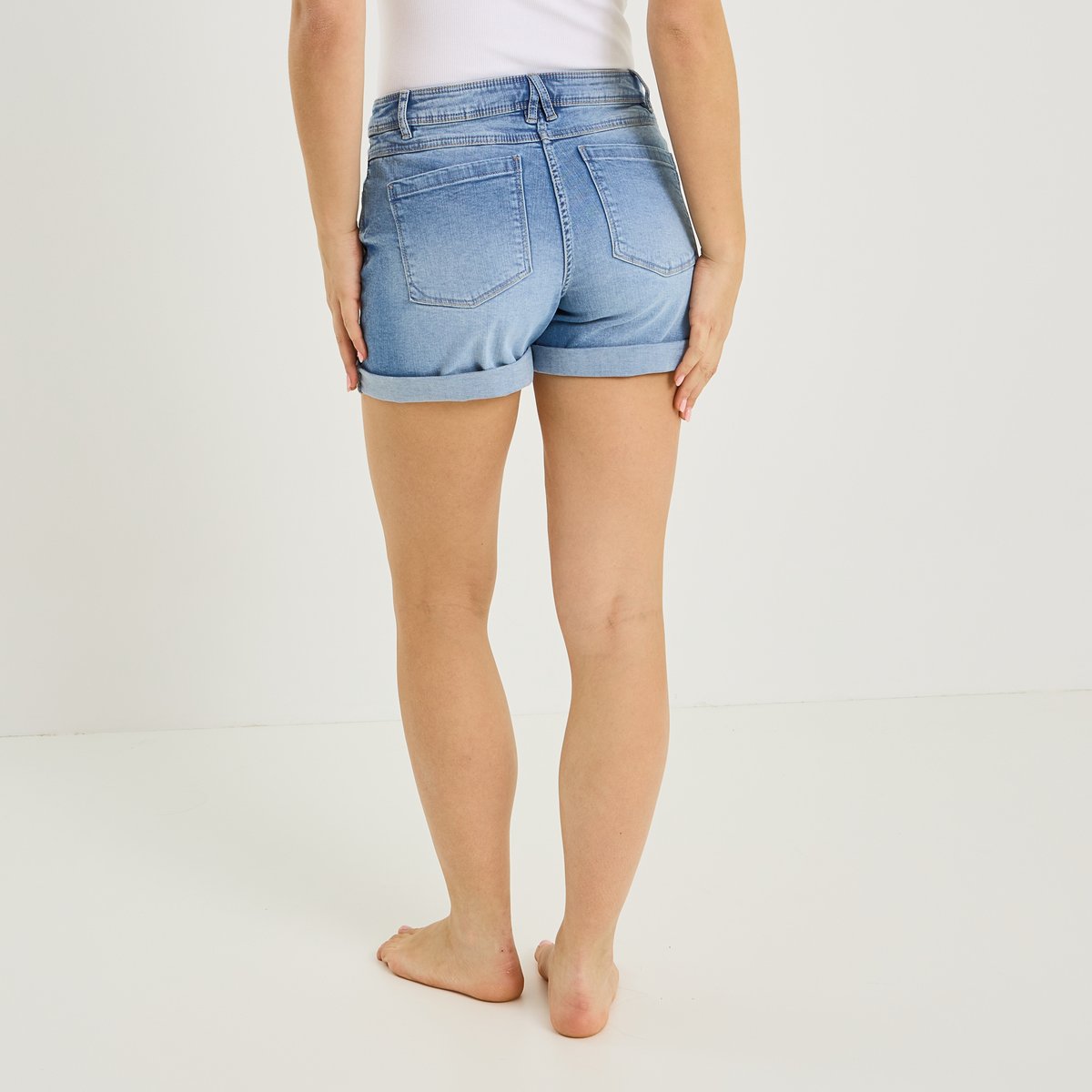 Short en jean bleu stone, GRAIN DE MALICE