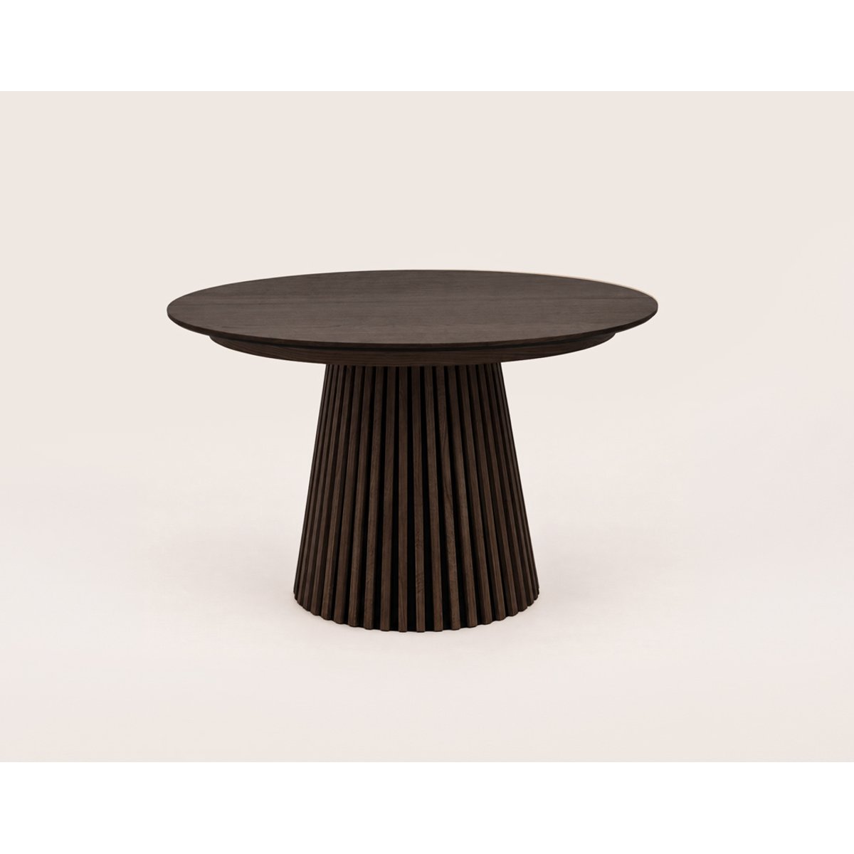 Table à manger ronde extensible bois 4-8pl, FREYA marron, BEST MOBILIER