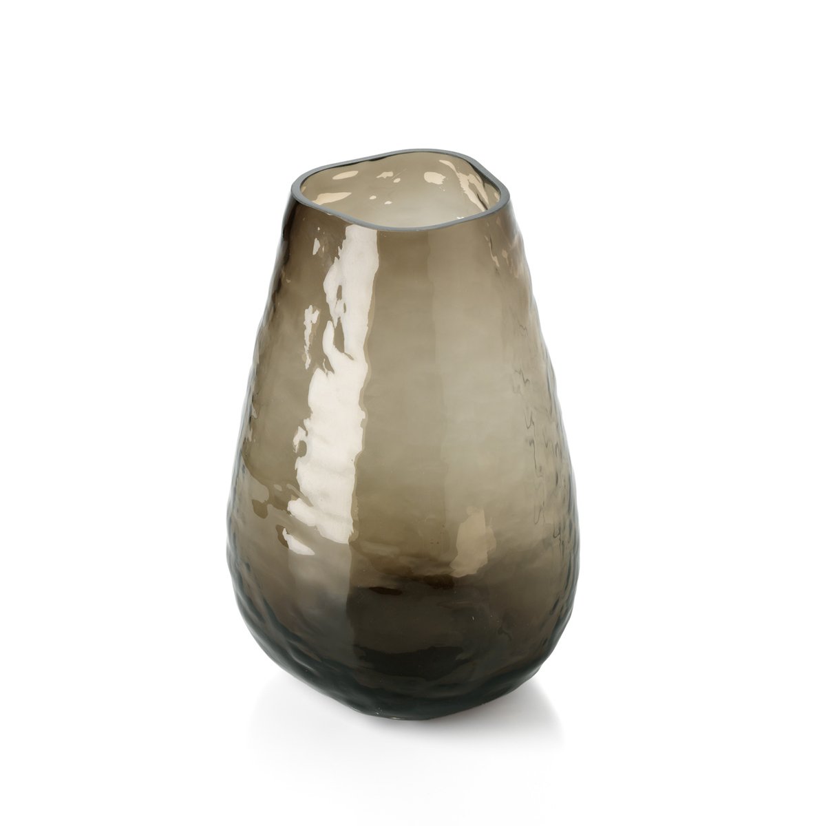 Vase en verre recyclé ORGANIC brun, BAZAR BIZAR