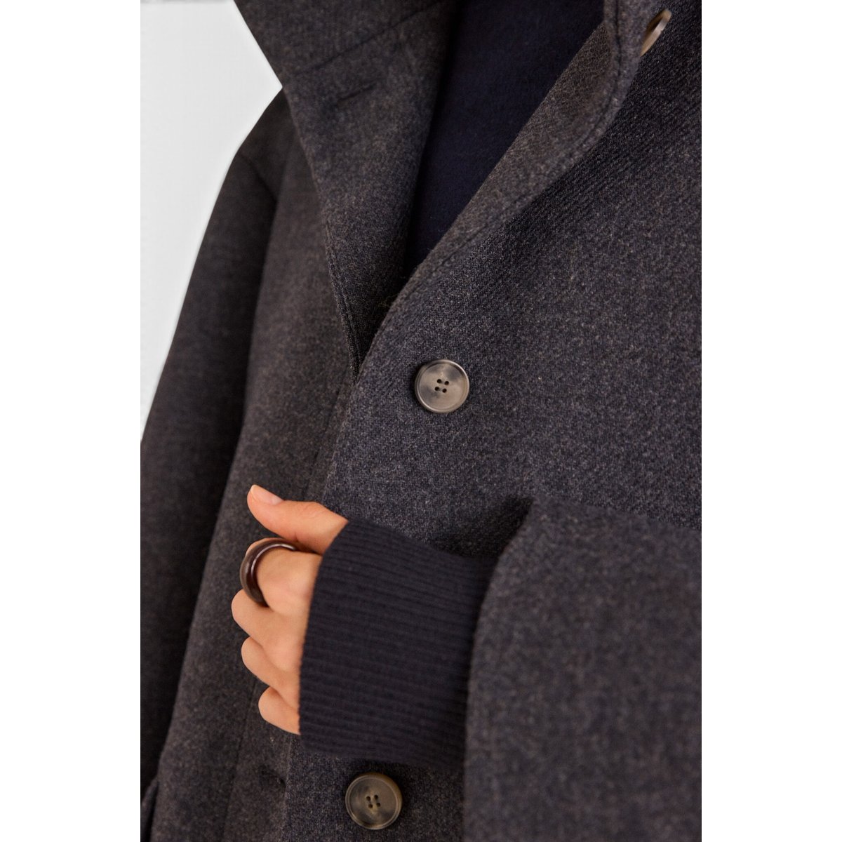 Manteau en laine mélangée CELIA gris souris, Maison 123