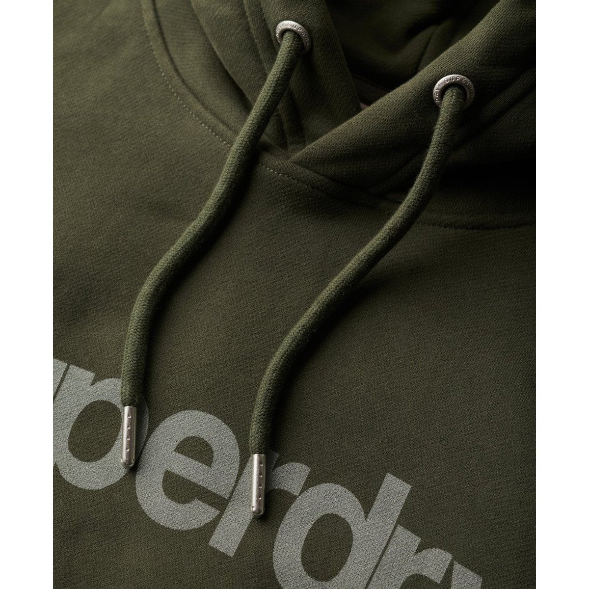 Sweat à capuche ample Core Logo City kaki militaire, SUPERDRY