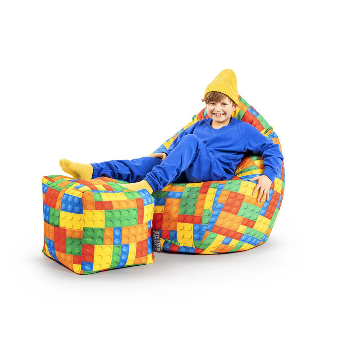 Repose pieds CUBE BRICKS multicolor, SITTING POINT