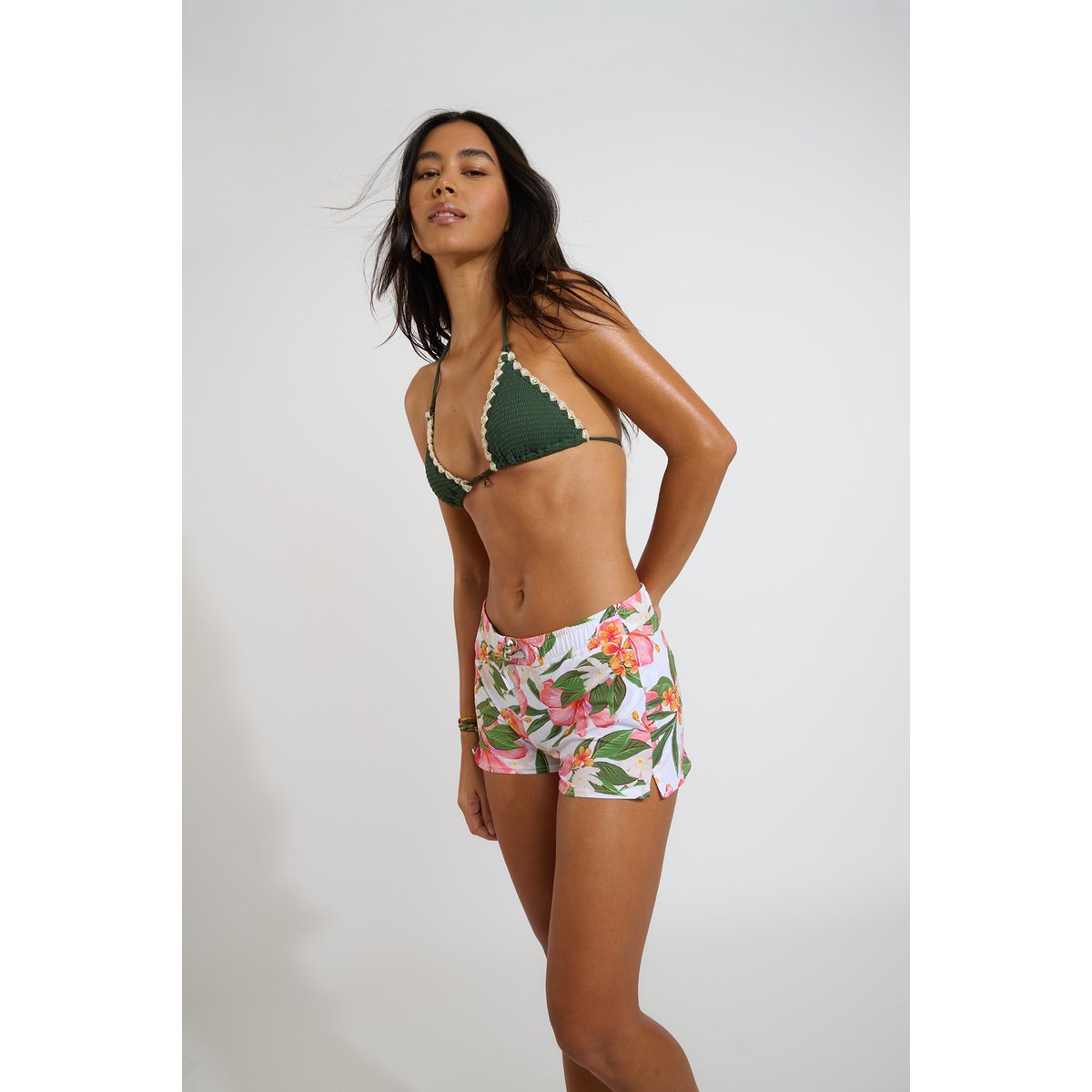 Short beachwear Tiwi - TAHITI blanc, BANANA MOON