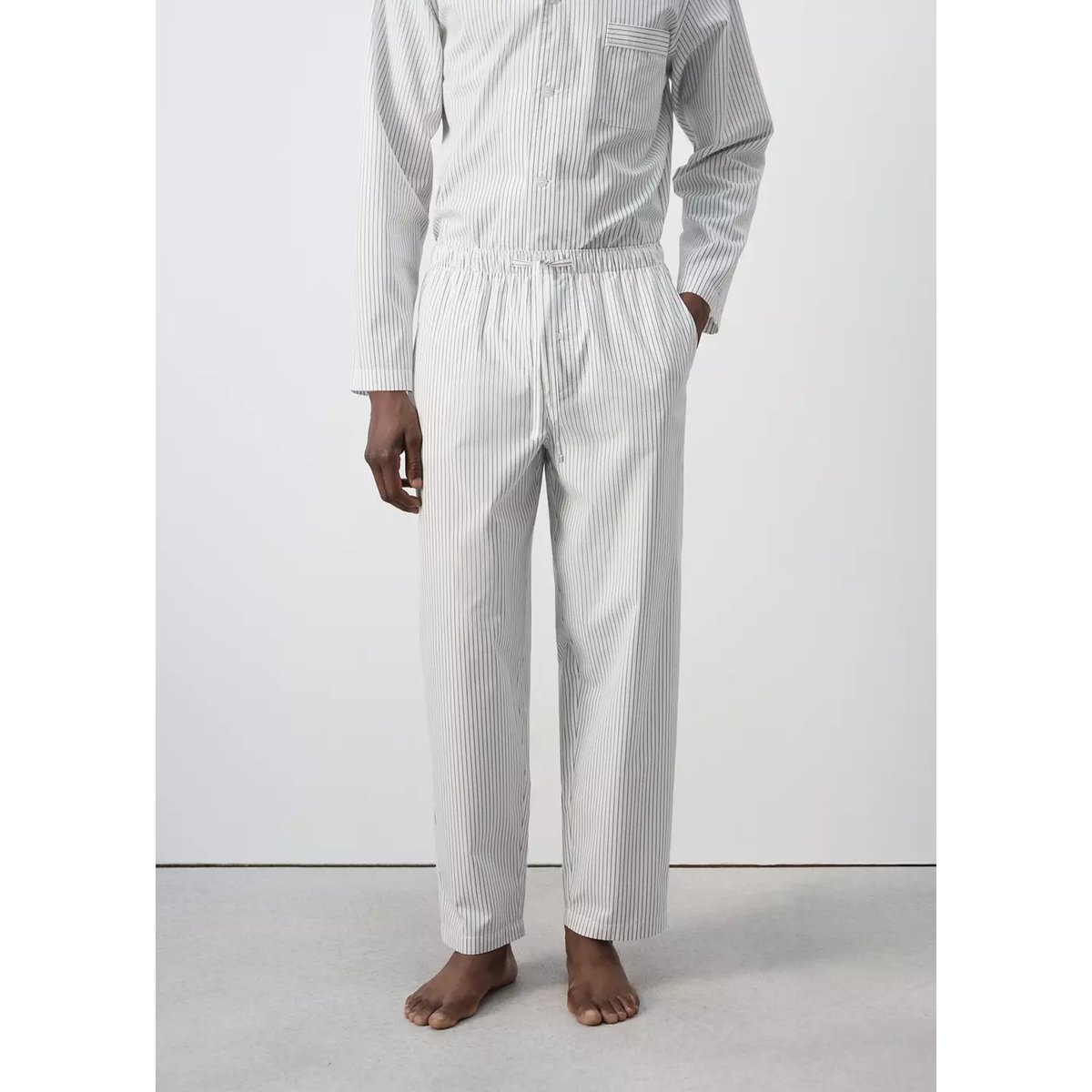 Lot pyjama combiné à rayures gris, MANGO MAN