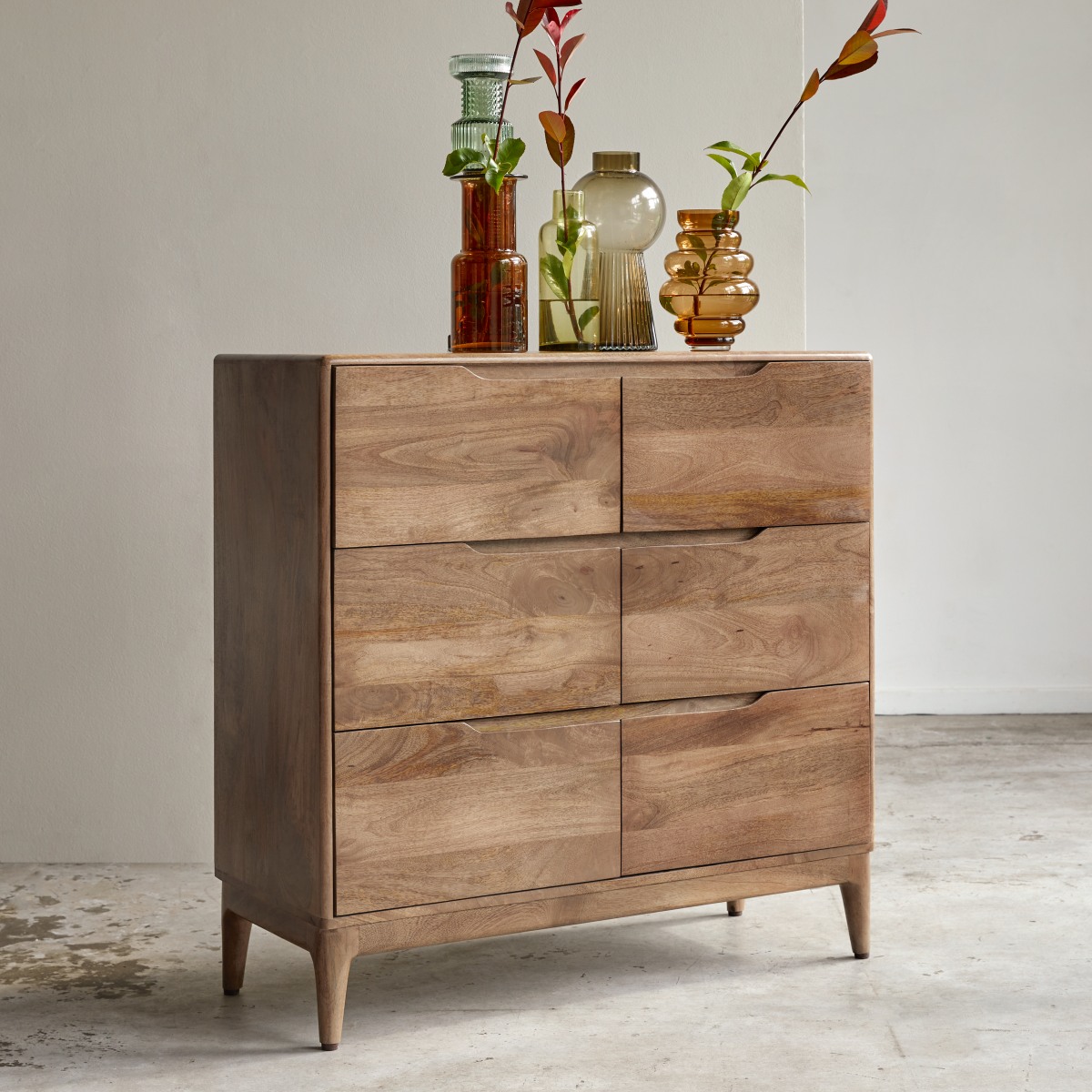 Commode en Manguier massif, GABRIELLE marron, TIKAMOON