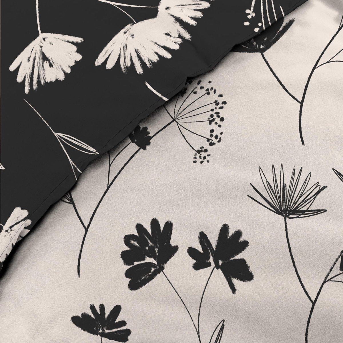 Parure de lit en percale de coton Collection Iris beige, EDEN