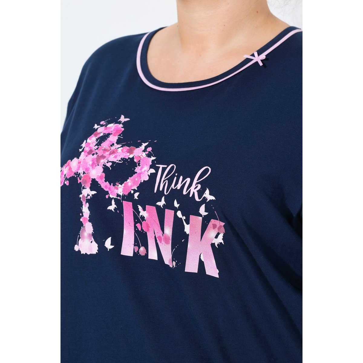 Pyjama motif nœuds bleu nuit, ULLA POPKEN