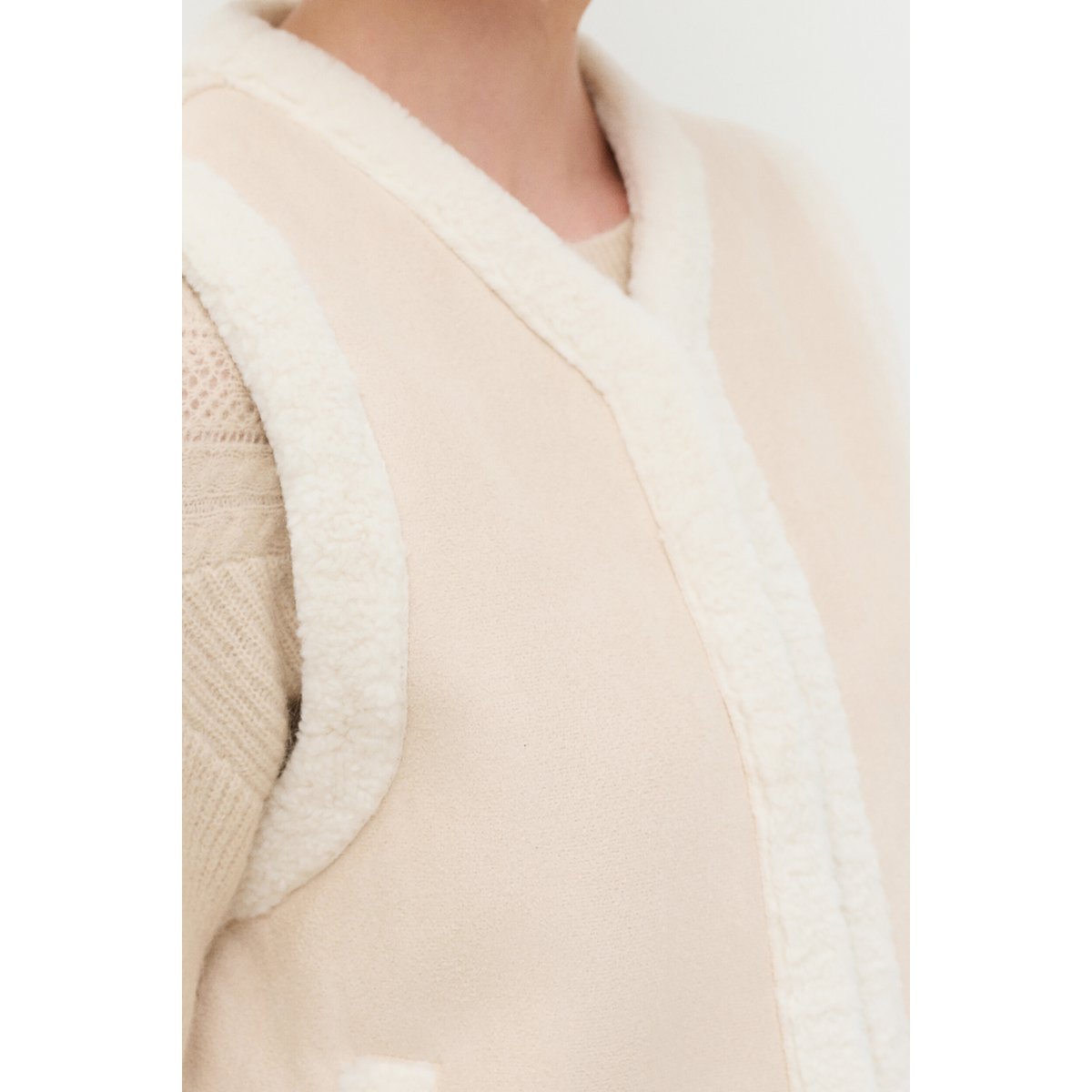 Veste courte droite VLOUP sable, CAROLL