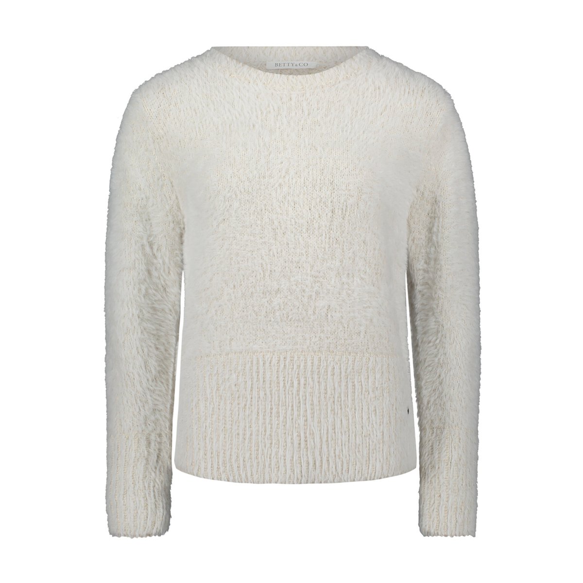 Pull-over en maille à encolure en v white sand, BETTY & CO