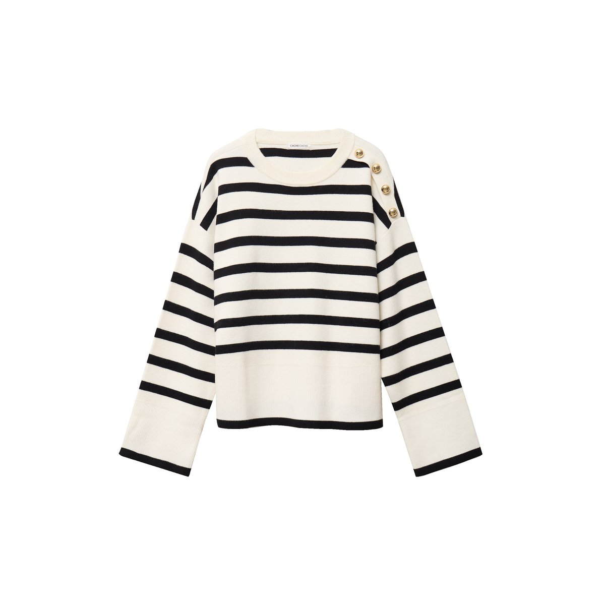 Pull ample manches longues ecru, CACHE CACHE
