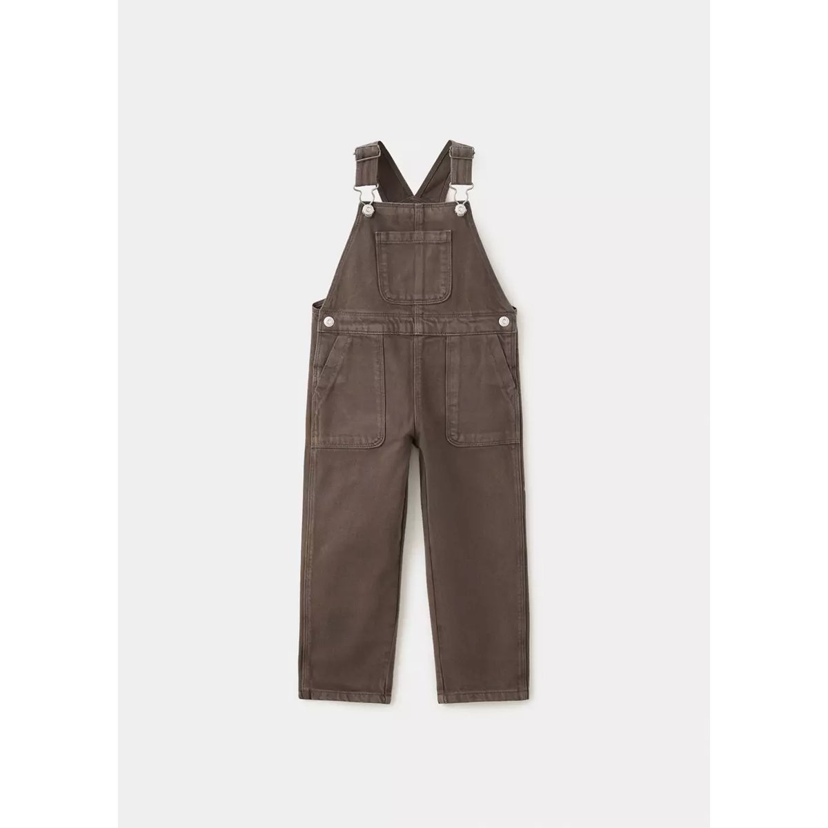 Salopette en jean avec poches marron, MANGO BABY
