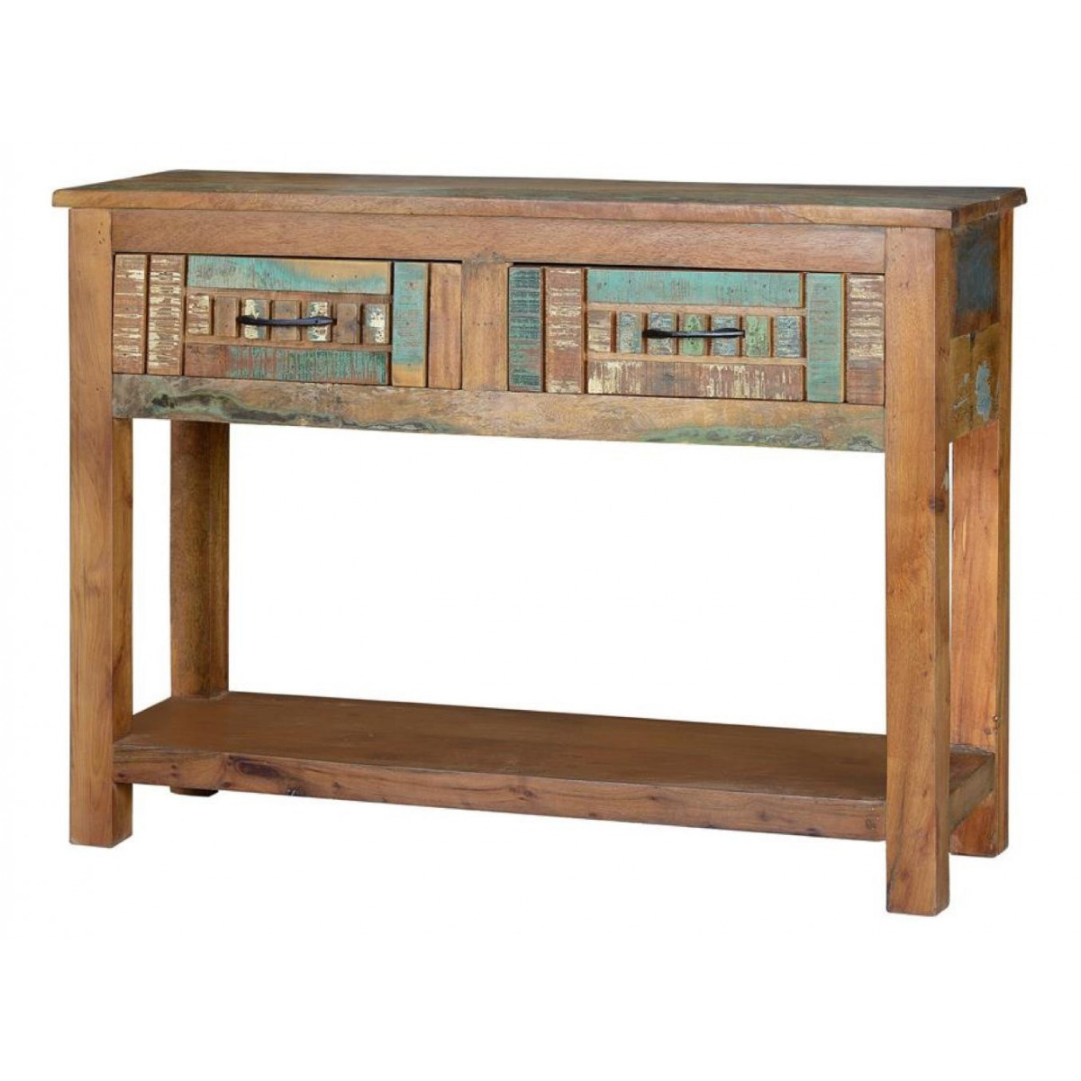Console 2 tiroirs - CALYPSO marron, DECORATION D’AUTREFOIS