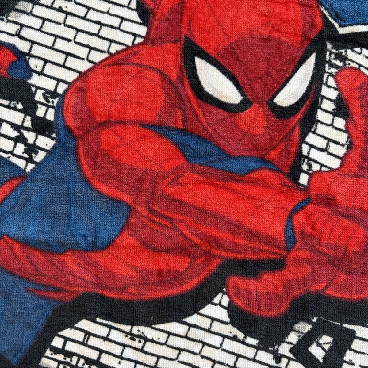 Cape de bain imprimée 100% coton, EYES bleu, SPIDER-MAN