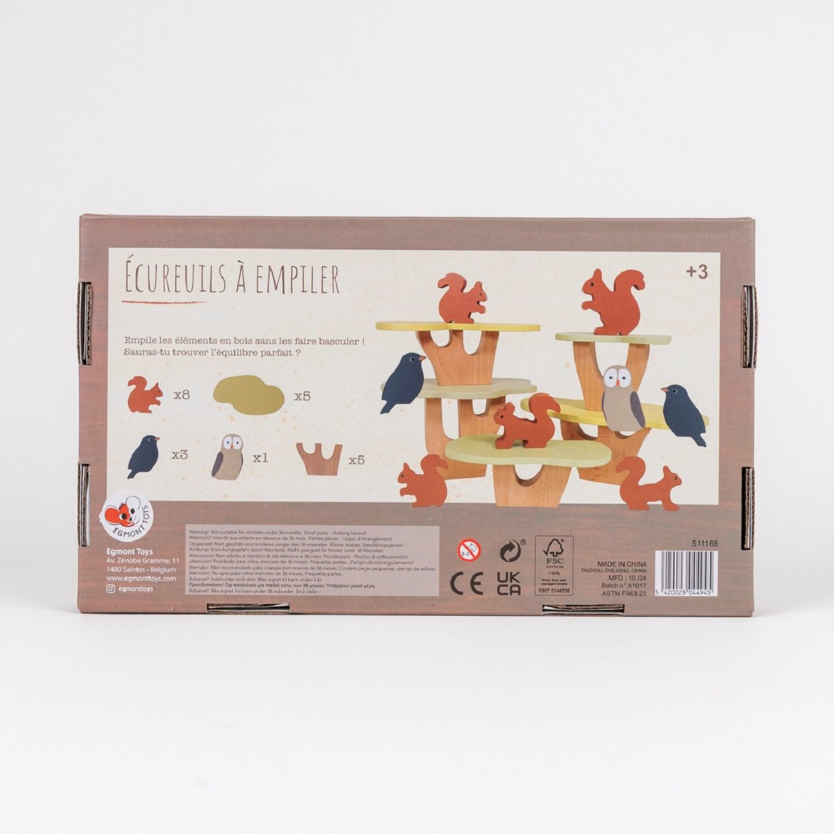 Jeu d'équilibre écureuils marron, EGMONT TOYS