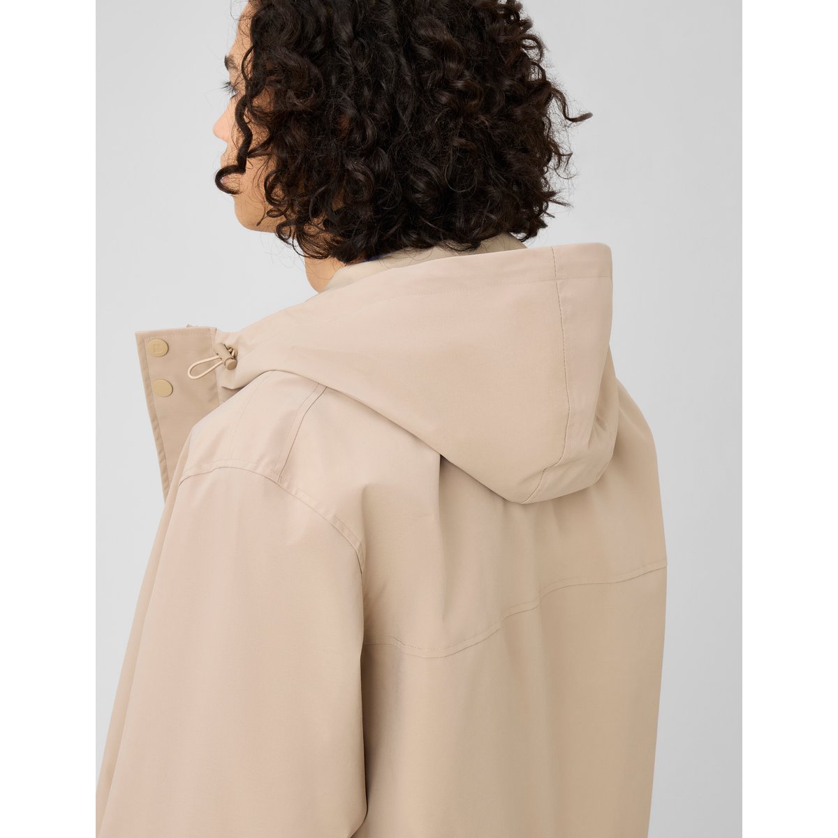 Parka légère à capuche marron, BZB