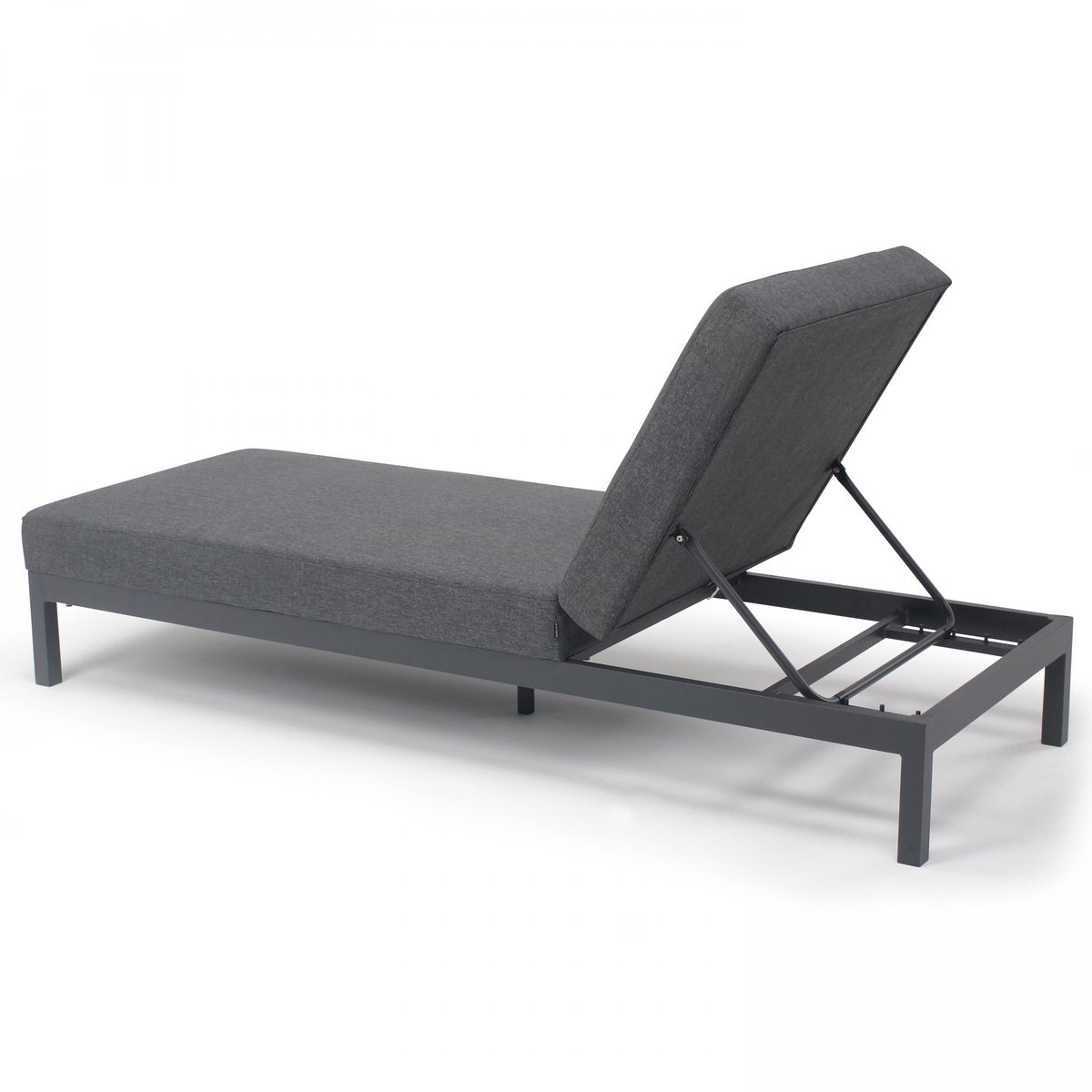 Bain de soleil en aluminium avec coussin, GALAPAGOS gris, OVIALA