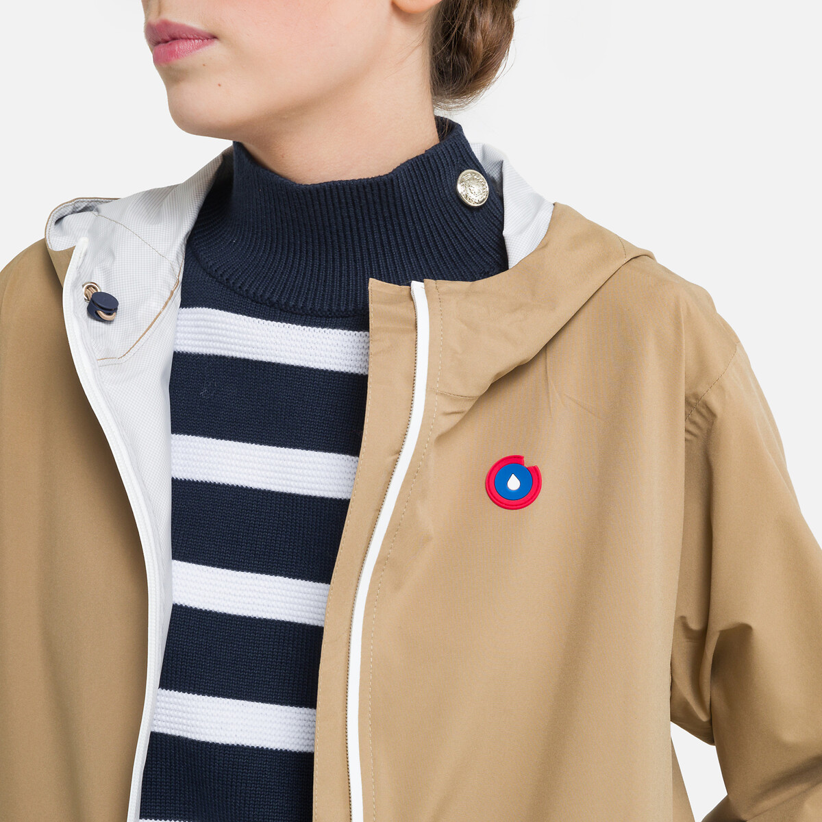 Giacca anti vento media lunghezza con cerniera AMELOT beige, FLOTTE