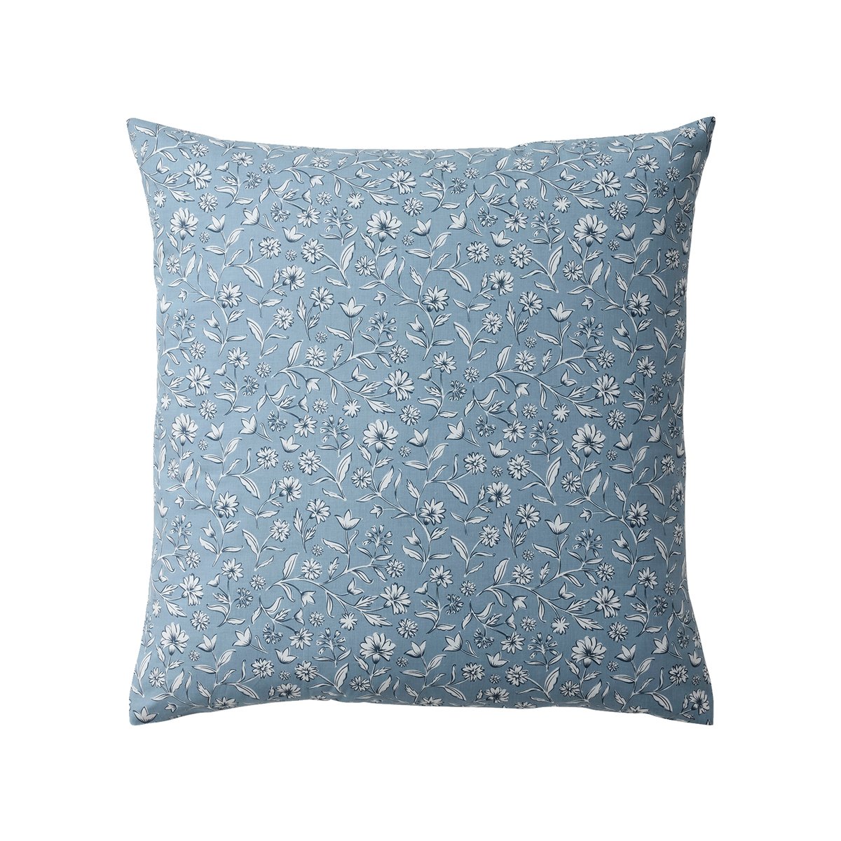 Parure housse de couette + taie d'oreiller INDIA BLUE, réversible avec coton recyclé bleu imprimé, VERTBAUDET