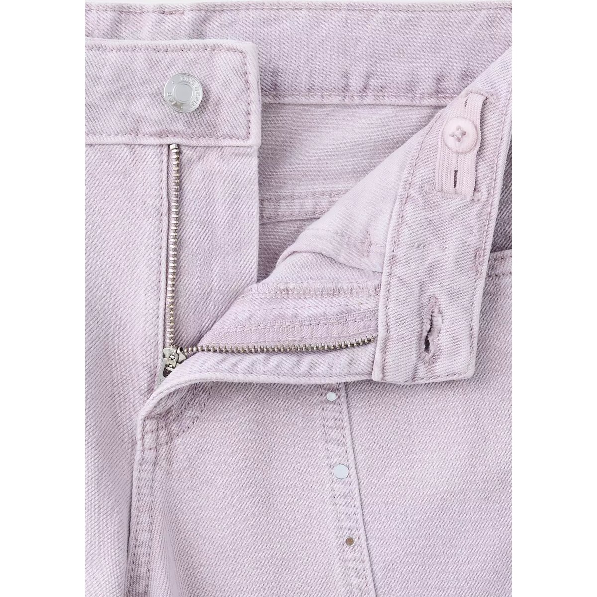 Jean style jupe-culotte détail clous violet clair/pastel, MANGO KIDS