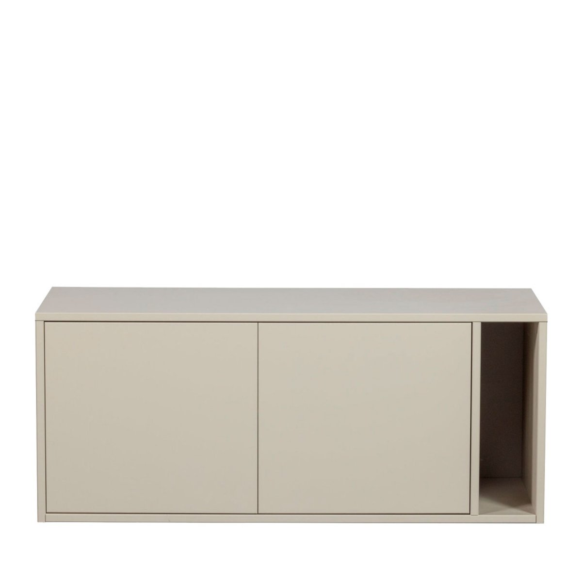 Meuble TV 2 portes en bois L108cm- SETTLE DOWN grège, VTWONEN
