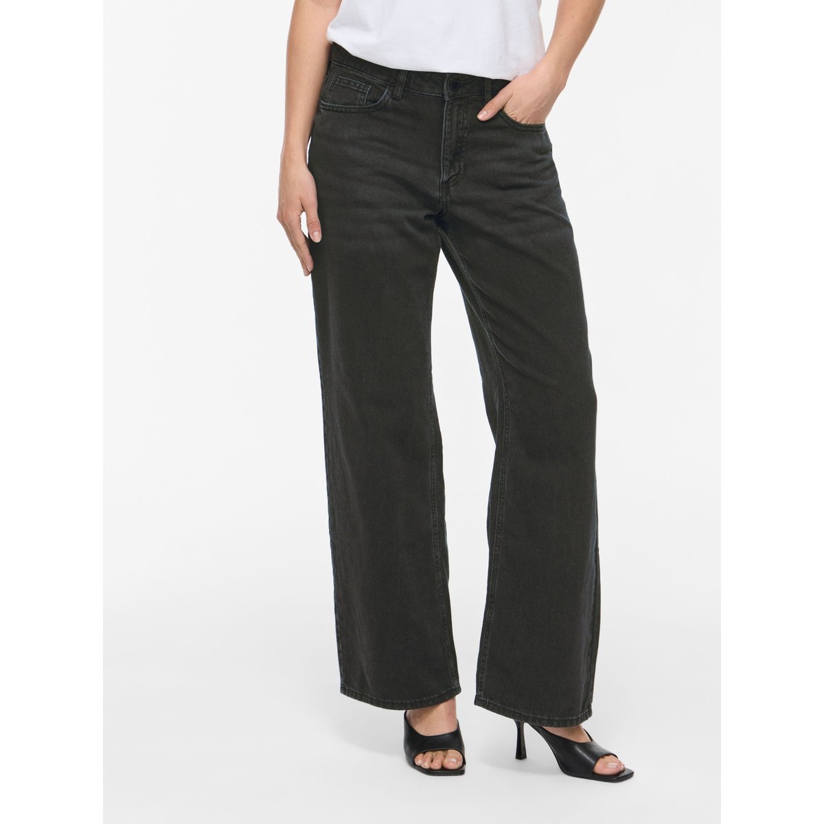 Jean À Coupe Ample noir - black denim1, VILA
