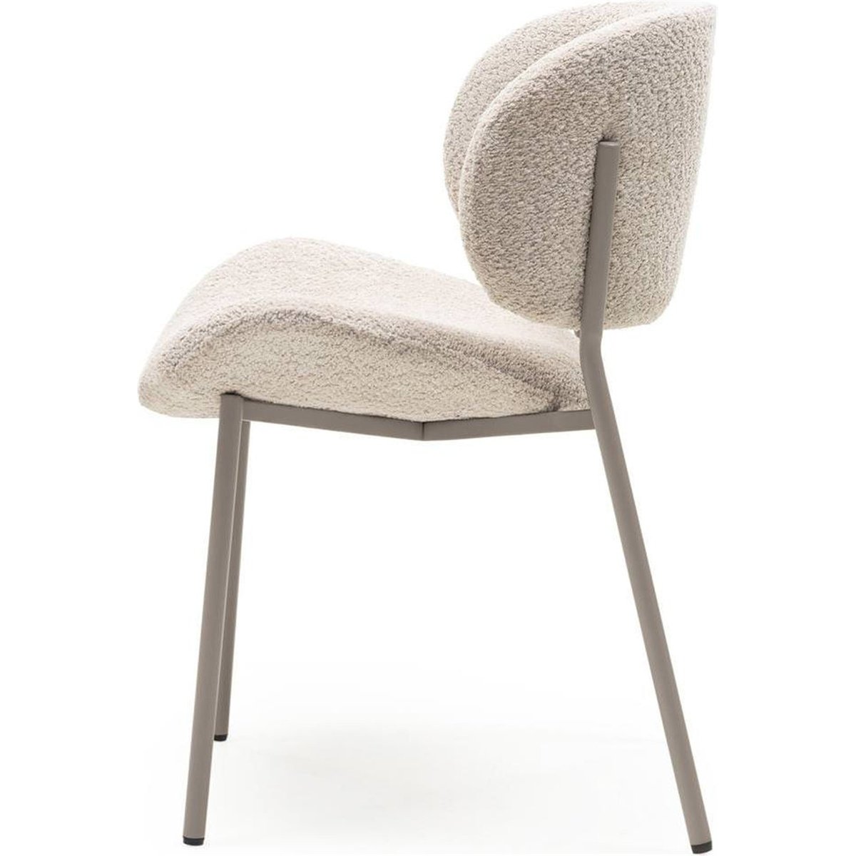 Chaise tapissée bouclette collection SUKRA beige bouclette, RECOLLECTION