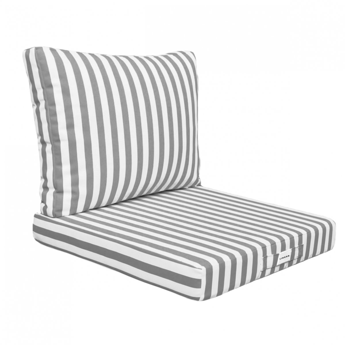 Kit de coussins pour salon de jardin déhoussables - 50 x 50 cm gris, LINXOR