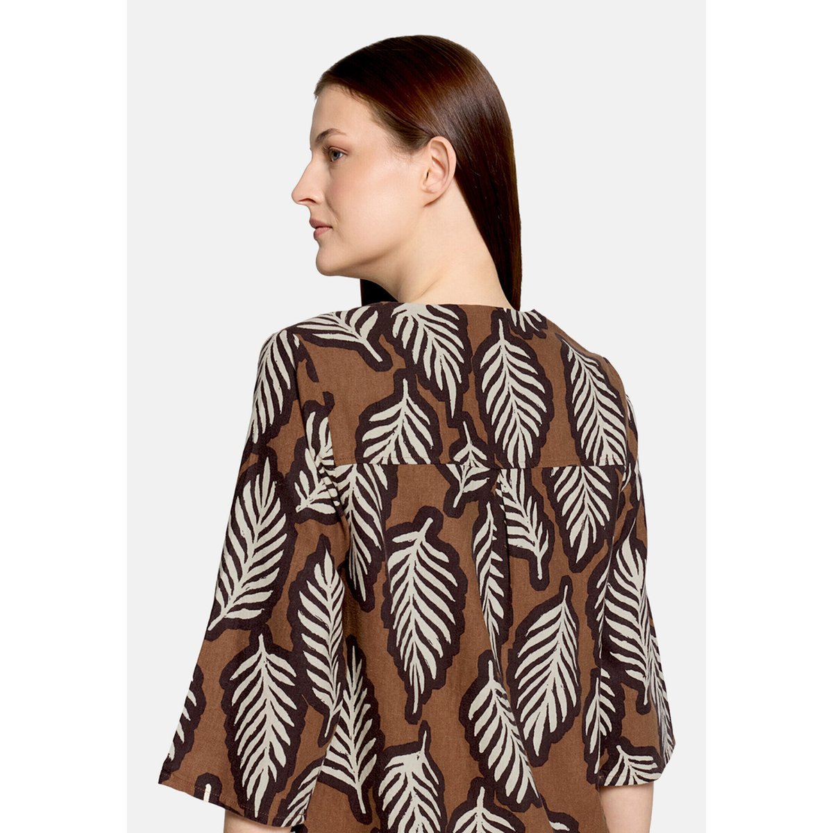 Robe d'été à motifs blanc/marron, CARTOON