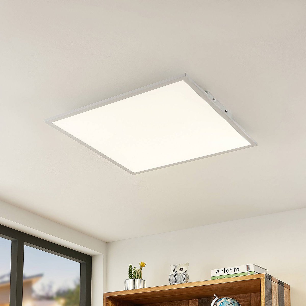 Plafonnier en aluminium moderneLED, Quais blanc, LINDBY