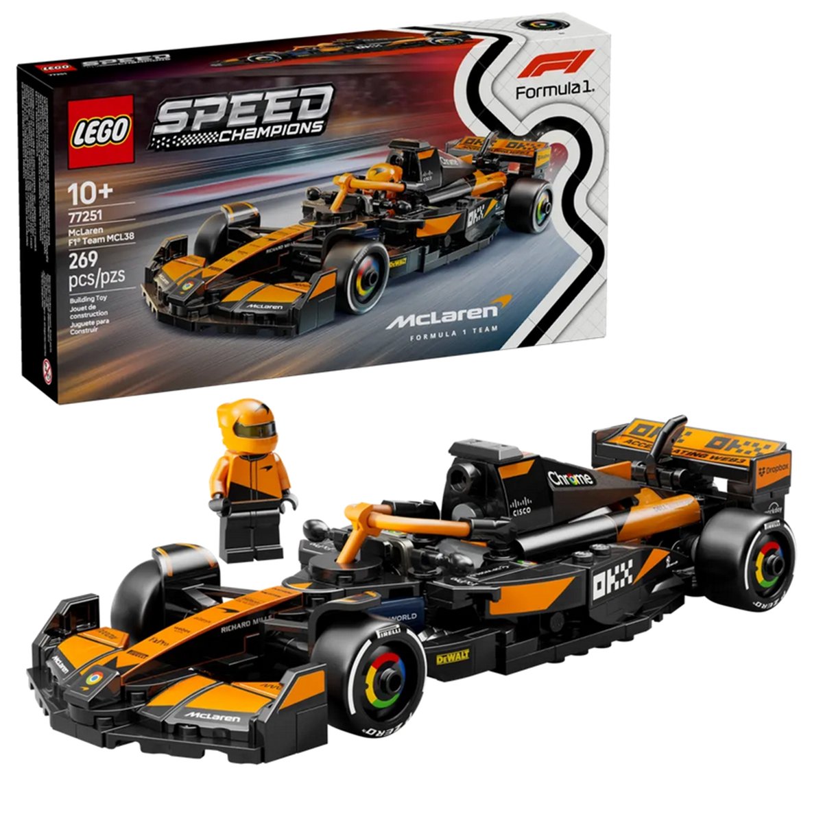 Voiture F1® McLaren Team MCL38 multicolore, LEGO