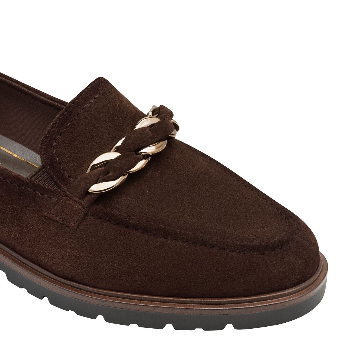 Mocassins en cuir marron foncé, TAMARIS