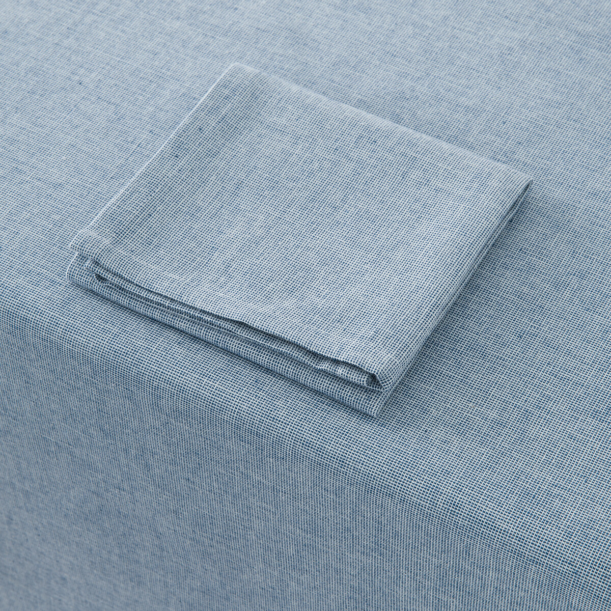 Set van 4 katoenen servetten, Navao mêleeblauw, LA REDOUTE INTERIEURS