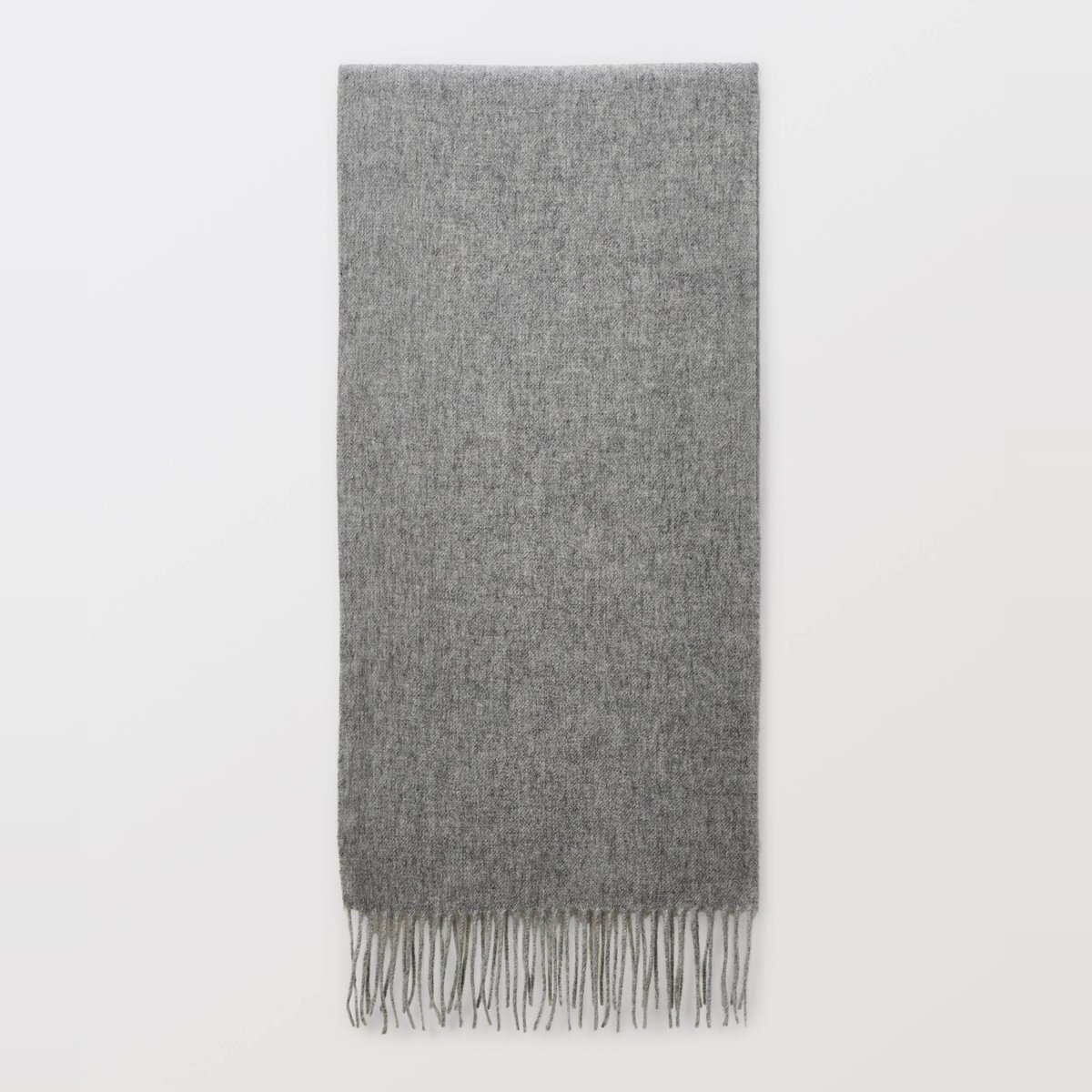 Echarpe en laine gris chine clair, MONOPRIX