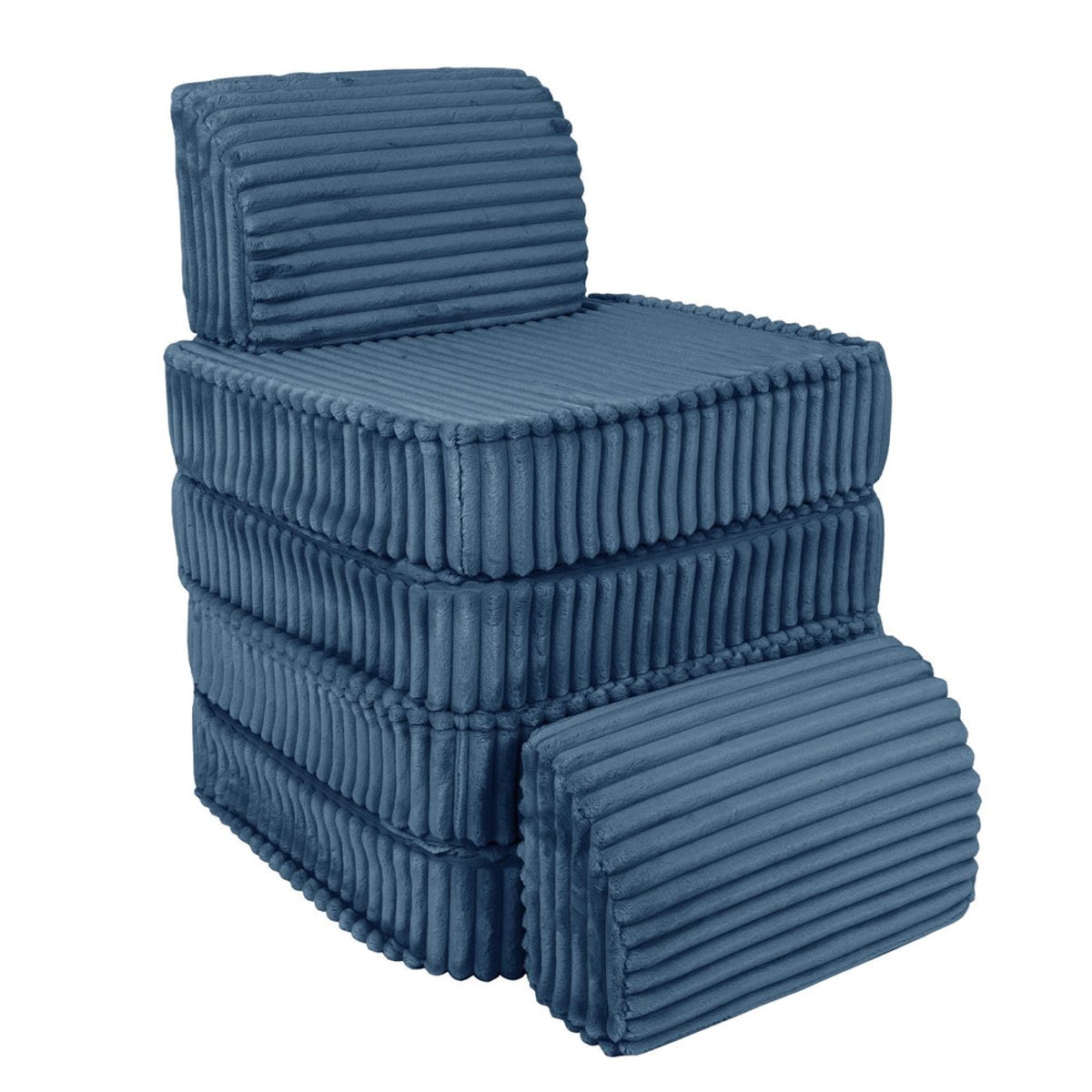Canapé modulable doux enfant 4 pcs CHURROS bleu, MEOW BABY