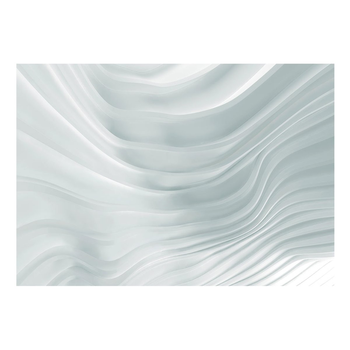 Papier peint intissé panoramique Waving White blanc, EDEN