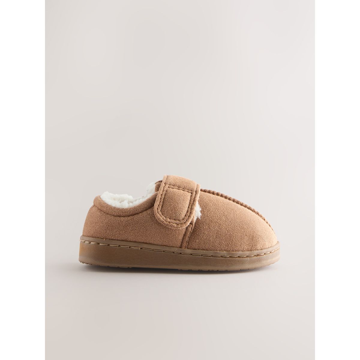 Chaussons à semelle moulée et doublure chaude fauve/marron, NEXT