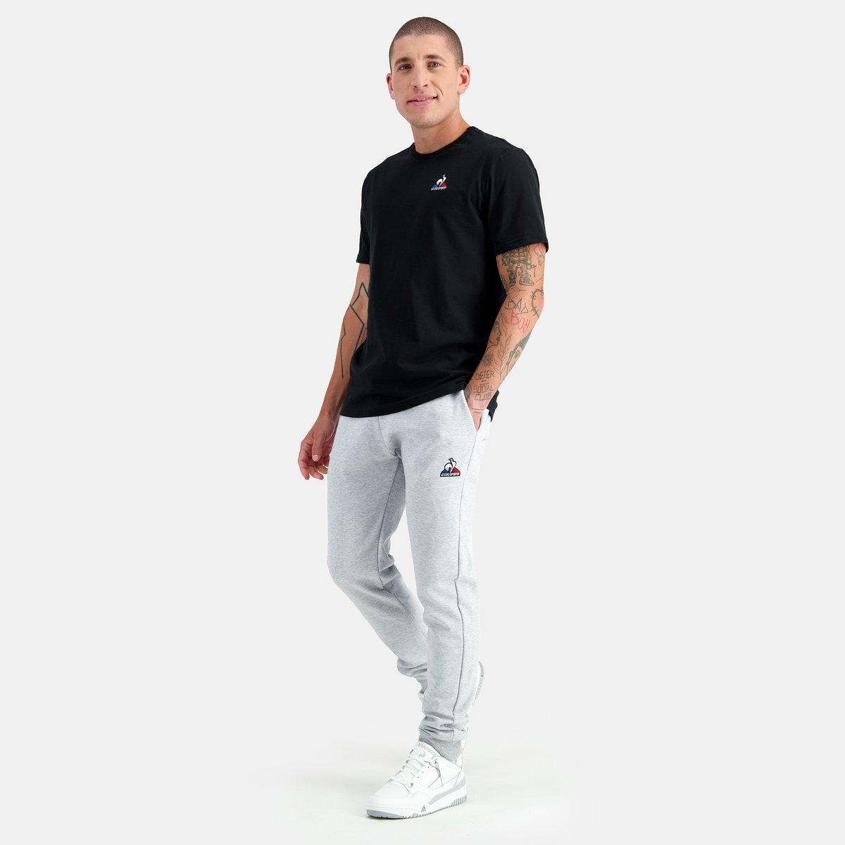 T-shirt manches courtes Essentiel noir, LE COQ SPORTIF