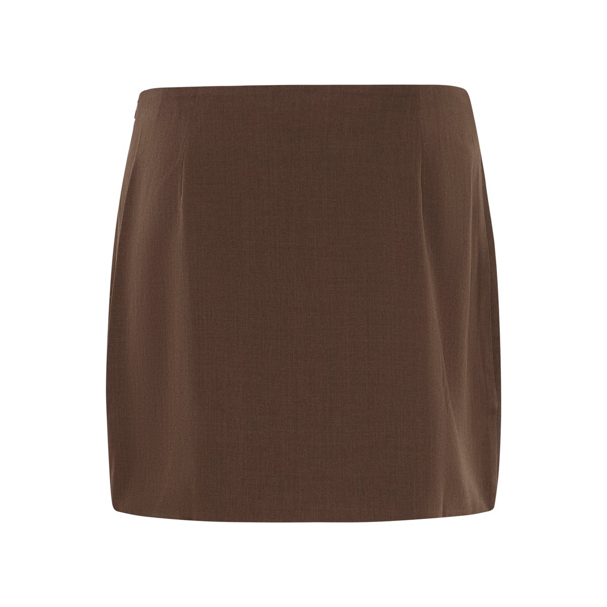 Mini-jupe coupe droite slate black melange, ICHI