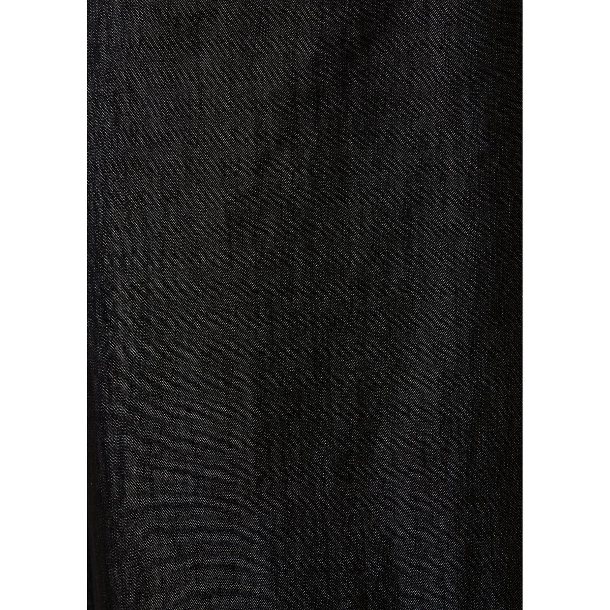 Jupe midi portefeuille en denim noir, LA FEE MARABOUTEE