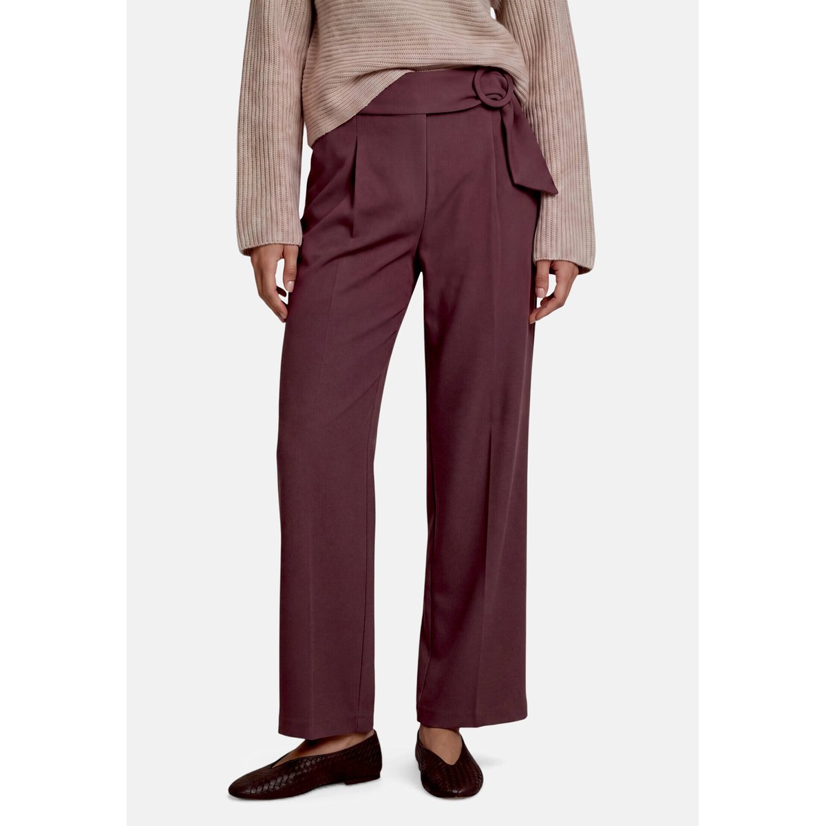 Pantalon casual à ceinture black coffee, ZERO