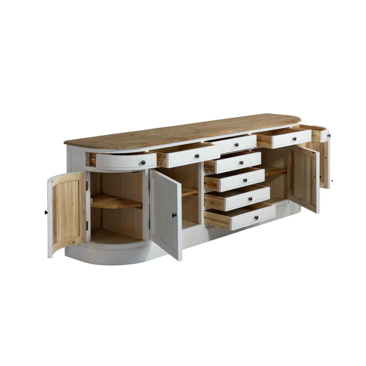 Buffet en bois recyclé GARANCE bois clair, MADE IN MEUBLES