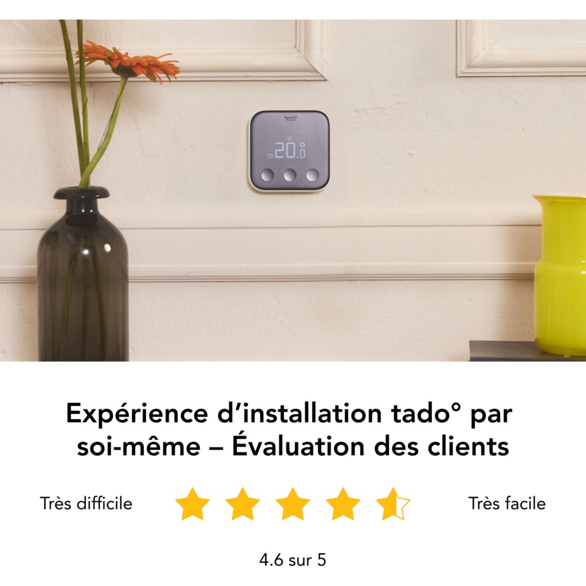 Thermostat connecté Kit de démarrage Xsans fil couleur unique, TADO